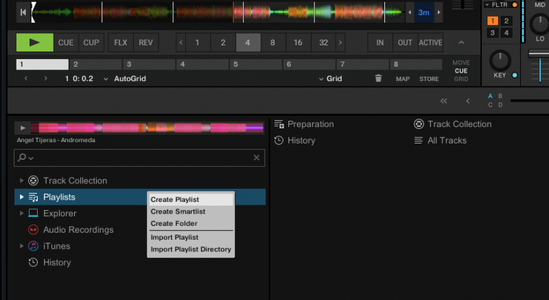 Playlists traktor pro